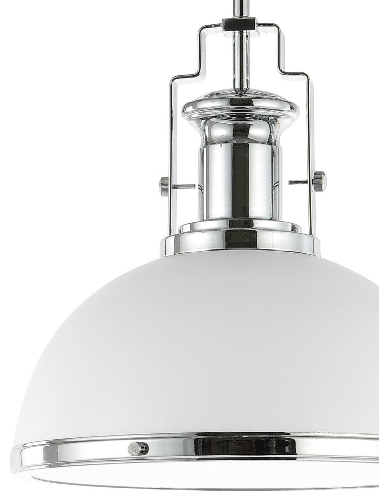 Stella Moravian Star Metal/Glass LED Flush Mount, Chrome/White, Width: 13"