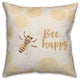 Bee Happy Watercolor Hive 4 20x20 Spun Poly Pillow