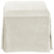 Ivy Skirted Storage Ottoman, Regal Antique White