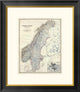 "Sweden, Norway, 1861" Framed Digital Print by Alexander Keith Johnston, 23x26"