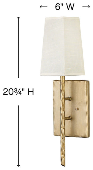 Hinkley Tress Large Single Light Sconce, Champagne Gold