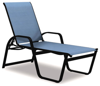 Aruba II 4-Position High Bed Chaise, Textured Black, Sky