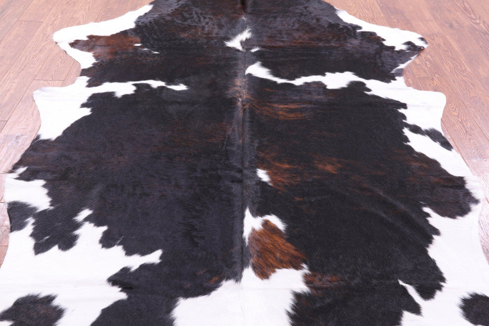 7' 7" X 5' 3" Organic Natural Hair-On Cowhide Area Rug C1757