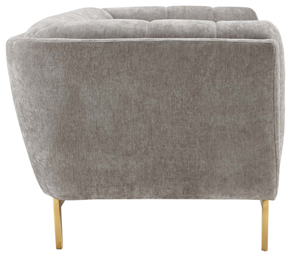 Bestow Crushed Performance Velvet Sofa Light Gray