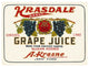 "Kransdale Brand Grape Juice" Digital Paper Print by Retrolabel, 42"x32"