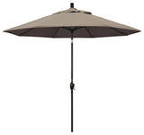 9' Aluminum Umbrella Push Tilt, Taupe