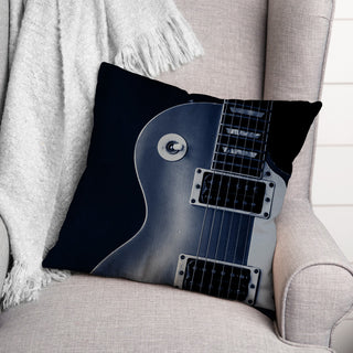 Guitar on Blue 18x18 Indoor/Outdoor Pillow
