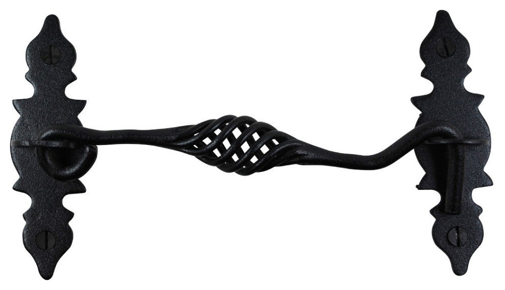 Birdcage Iron Cabin Hook Coating Black 6 1/2 Inch set of 2