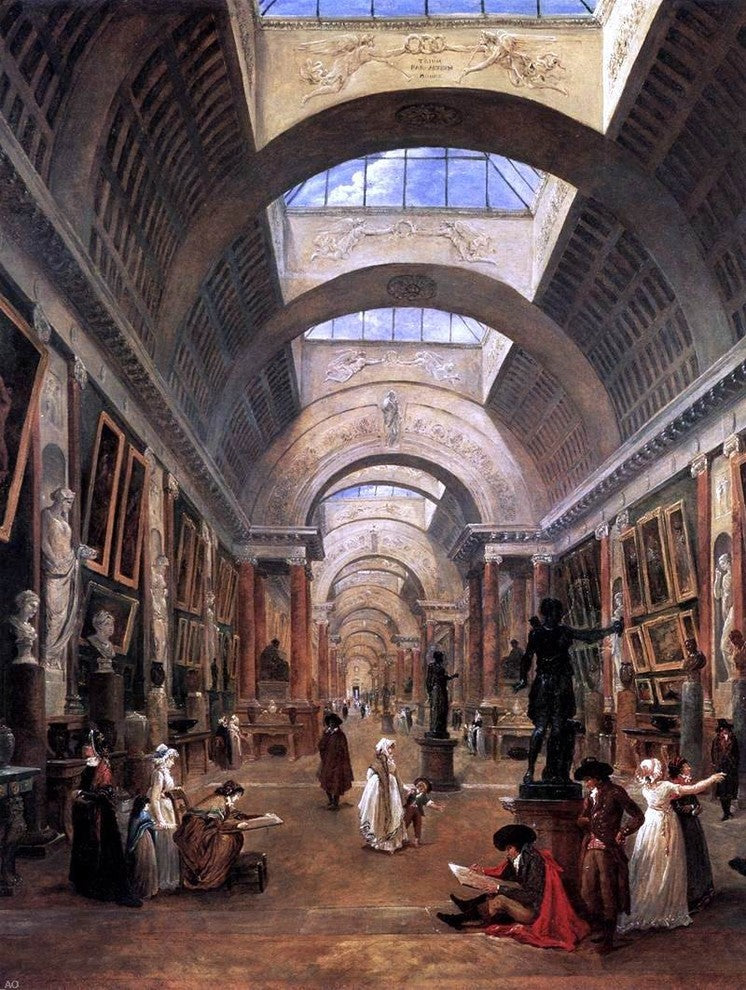 Hubert Robert Design for the Grande Galerie in the Louvre Wall Decal