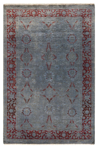 Vibrance, One-of-a-Kind Hand-Knotted Area Rug Gray, 4'1"x6'1"