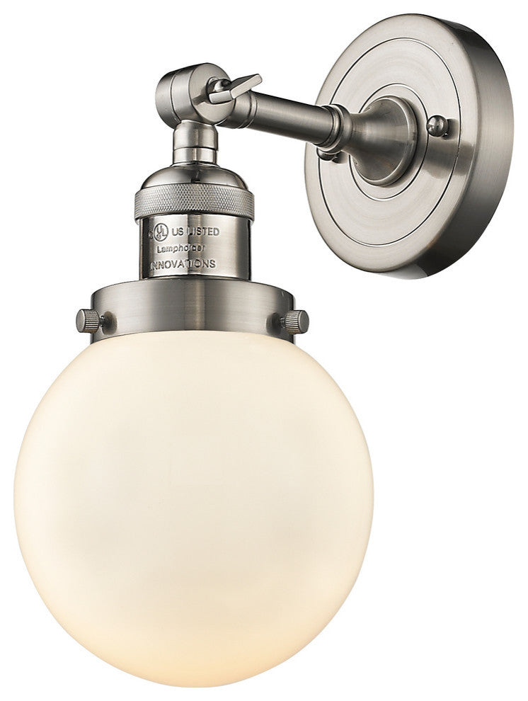 Innovations Lighting 203-Sn-G201-6-Led 1 Light Dimmable Led 6" Sconce