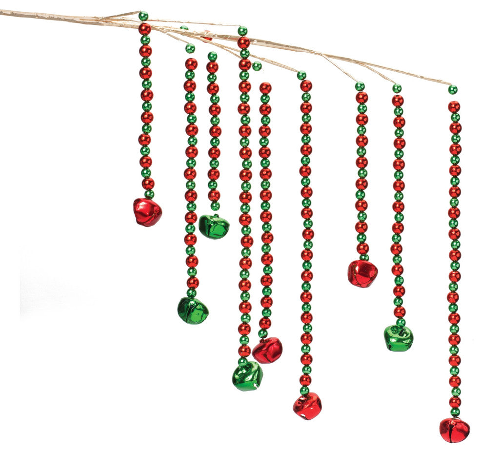Hanging Sleigh Bell Branch, Set of 2