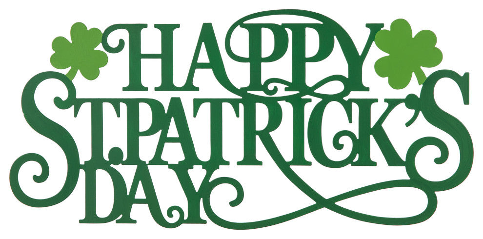 24"L Metal "HAPPY St. Patrick's Day" Wall Decor