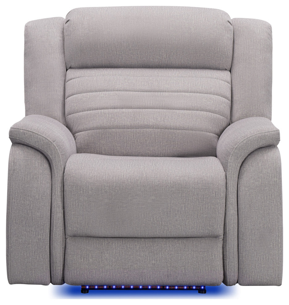 George Power Reclining Chair With Heat + Massage, Gray