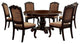 Furniture of America Ramsaran Wood 7-Piece Dining Table Set in Brown Cherry