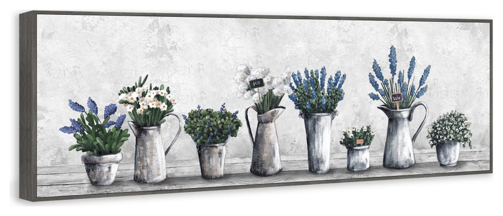 "Lavender Collection" Floater Framed Painting Print on Canvas