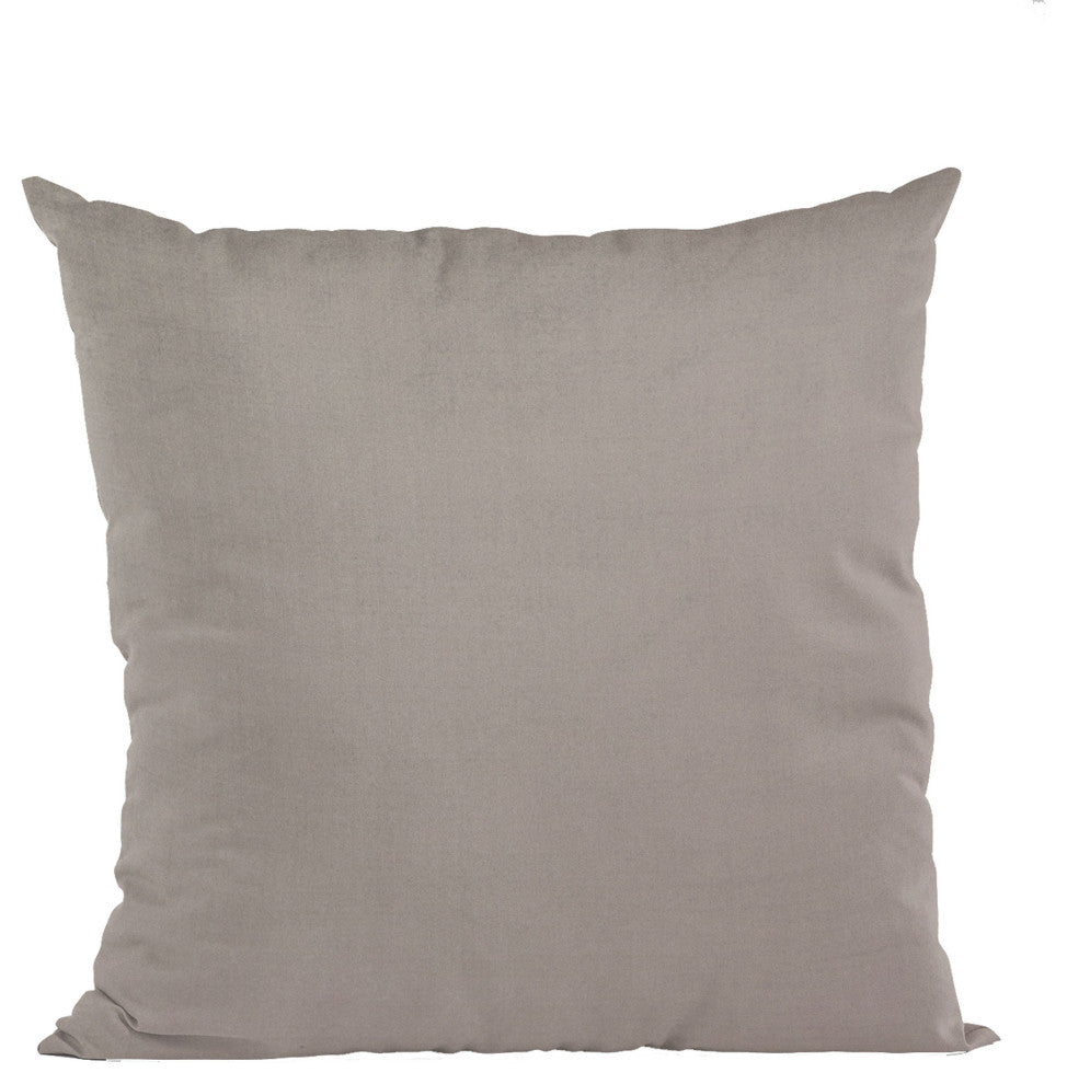 Dark Brown Solid Shiny Velvet Luxury Throw Pillow, Double sided 24"x24"