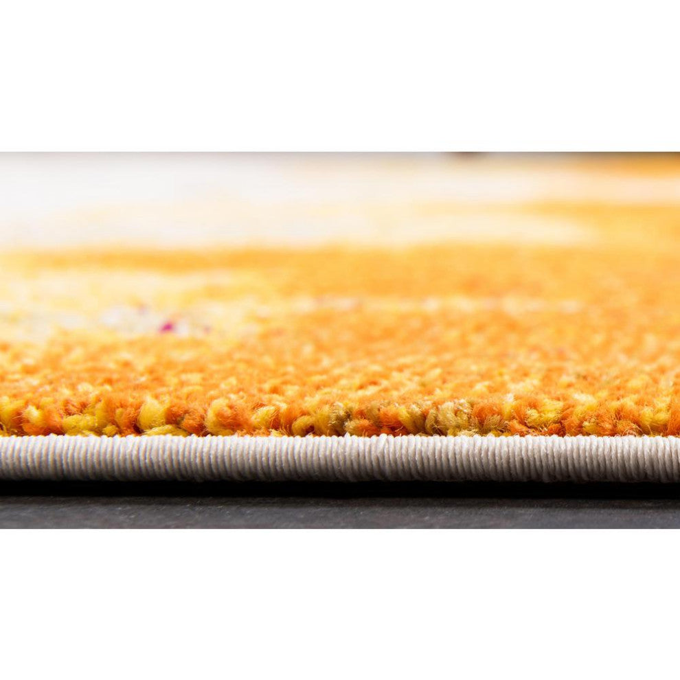 Rug Unique Loom Estrella Yellow Runner 2' 7 x 10' 0