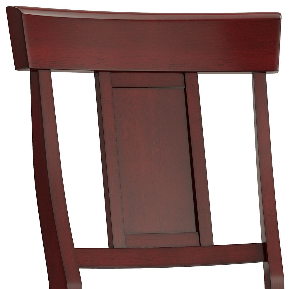 Arbor Hill Panelled Back Counter Chair, Set of 2, Berry Red