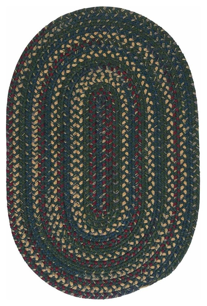 Colonial Mills Midnight MN77 Deep Forest Traditional Area Rug, Oval 2'x10'