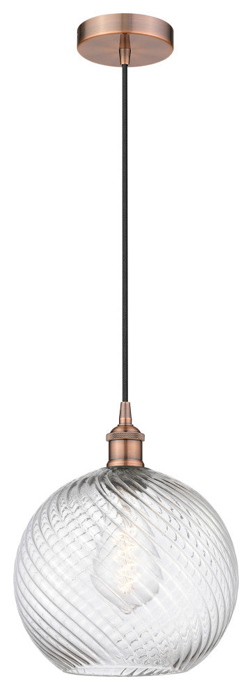 Innovations 616-1P-AC-G1214-10-LED 1-Light Mini Pendant, Antique Copper