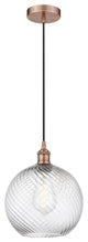 Innovations 616-1P-AC-G1214-10-LED 1-Light Mini Pendant, Antique Copper