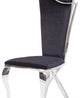 20" X 21" X 43" Fabric Stainless Steel Upholstered Seat Side Chair Set2