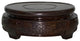 3" Oriental Motif Brown Wood Round Table Top Stand Riser Hws2894A
