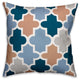 M Quatrefoil Monogram Spun Poly Pillow, 18x18