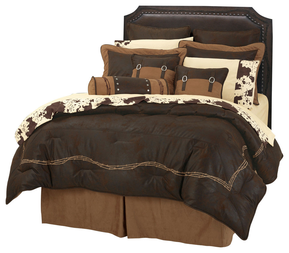 Embroidered Barbwire Comforter, Twin