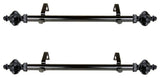 Arlie Side Curtain Rods 12-20", Black