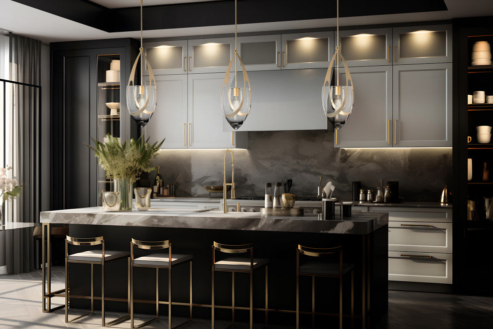 Vaso Pendant, Modern Brass