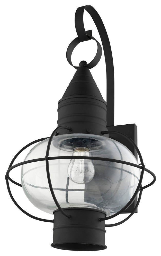 Newburyport 1-Light Wall Lantern, Black