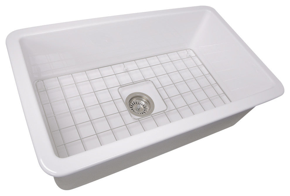 Nantucket Sinks Dualmount Fireclay Kitchen Sink Wellfleet, 32"