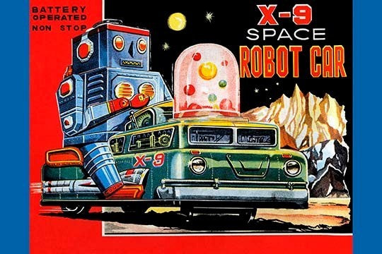 X-9 Space Robot Car- Gallery Wrapped Canvas Art 28" x 42"