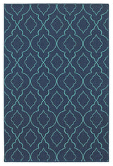 Oriental Weavers Sphinx Meridian 7541B  Outdoor Rug, Navy/Blue, 5'3" x 7'6"