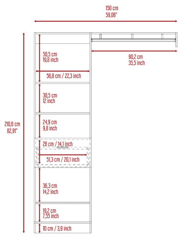 DEPOT E-SHOP: Dynamic 150 Closet System, Black