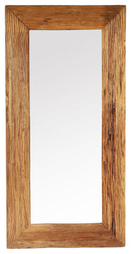 Rustic Deep Grain Teak Mirror 72"