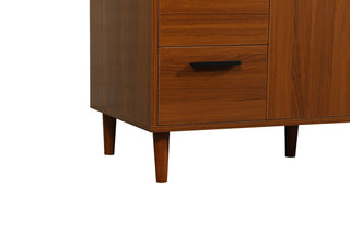 Home Living Modern Natural Oak-Light Bathroom Vanity, Teak, 48"
