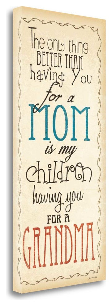 "Mom And Grandma" By Jo Moulton, Giclee Print on Gallery Wrap Canvas