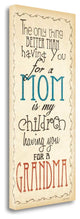 "Mom And Grandma" By Jo Moulton, Giclee Print on Gallery Wrap Canvas