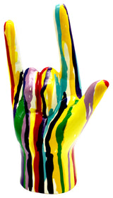 Interior Illusions Plus  Graffiti I Love You hand Tabletop  - 9" tall