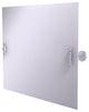 Frameless Landscape Beveled Edge Tilt Mirror, Polished Chrome