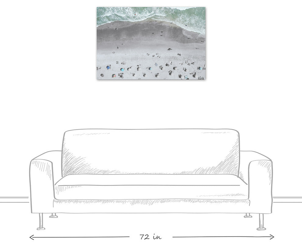 Aerial Beach Photo 24x36 Canvas Wall Art