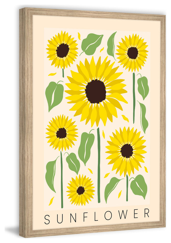 "Sunflowers Bloom" Framed Painting Print, 8x12