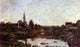 Eugene-Louis Boudin Village in Brittany, Gallery Wrapped Canvas Print, 18"x27"
