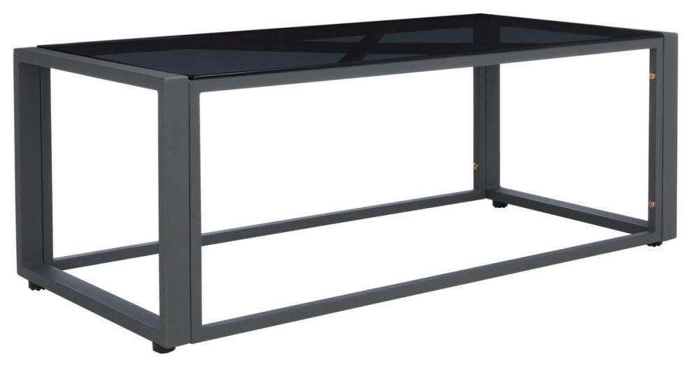 Safavieh Outdoor Holyoke 4 Piece Living Set Grey/Grey Cushion