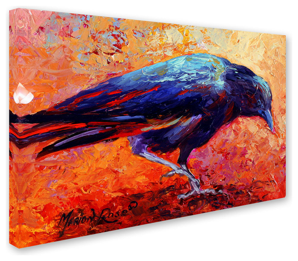 Marion Rose 'Crow 12' Canvas Art, 19 x 12