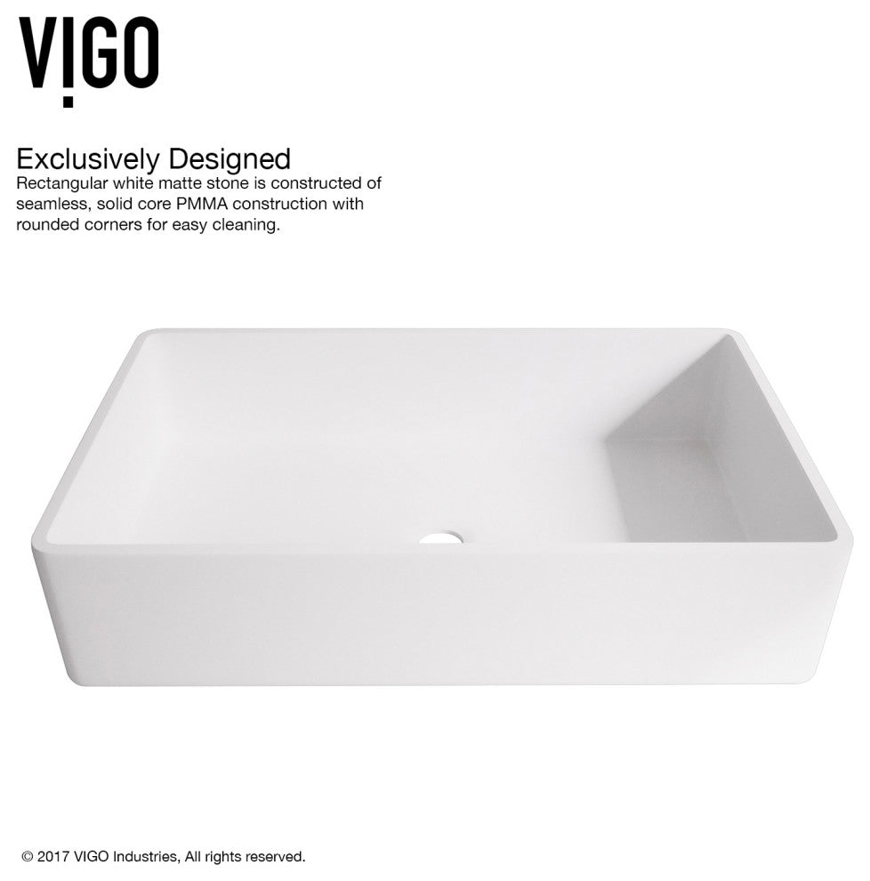 Magnolia 21"L x 14"W MatteStone Vessel Sink and Duris 12"H Faucet Set