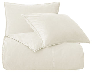 Stonewashed Cotton Canvas Duvet Cover Set, 3PC, Natural, Twin